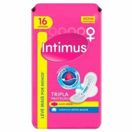 Absorvente Intimus Gel Cobertura Suave Com Abas 16 Unidades